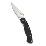 Spyderco Military Model Folding Knife - Black G-10 Handle with PlainEdge, Full-Flat Grind, CPM S30V Steel Blade and LinerLock - C36GPE