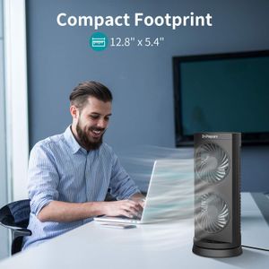 Dr. Prepare Desk Tower Fan – Compact Oscillating Cooling Fan