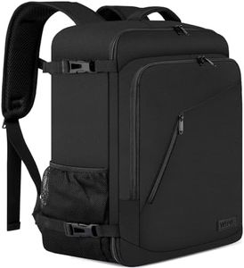 WENIG Mochila Viaje Cabina Avion 55 x 40 x 20 Equipaje de Mano Bolsa de Viaje Hombre Mujer Maletas de Viaje Cabina Mochila Portatil 17.3 Pulgadas con Puerto USB para Trabajo,Escuelas 44L Negro