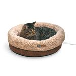 K&H Pet Products Thermo-Snuggle Cup Bomber (14" x 18") - Indoor Heated Cat Bed - MET Listed - Removable 4 Watt Heated Included