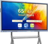 65" Smart Board, 4K UHD Interactive Whiteboard All-in-One Touchscreen Electronic Smartboard Android 11&Windows 10 8+256GB 20MP Camera Digital White Boards for Classroom Office Home Business Boardroom