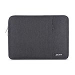 MOSISO Laptop Sleeve Bag Compatible with MacBook Air/Pro, 13-13.3 inch Notebook, Compatible with MacBook Pro 14 inch M3 M2 M1 Chip Pro Max 2024-2021, Polyester Vertical Case with Pocket,Space Gray