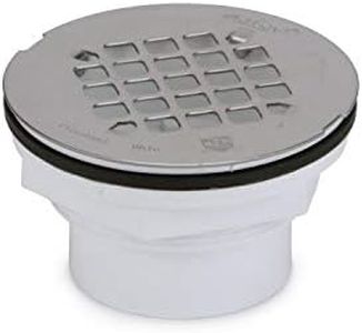Oatey 42097 101 PS PVC-Solvent Weld Shower Drain with Stainless Steel Strainer, 2-Inch