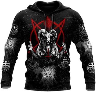 CHAOS MONKEY Unisex Mens Hoodies 3d Print Pullover Hooded Sweatshirt Hoodie for Men Women, Blackred1, Small