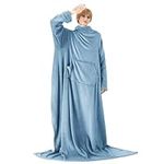 BEDSURE Blanket with Sleeves as Gifts for Women, Cuddly Blanket with Sleeves, 150 x 200 cm, Warm, Adult’s Sleeved Blanket, TV Blanket, Sharpa, Christmas Red