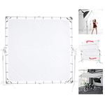 2.4x2.4m 8'x8' Butterfly Overhead Diffusor with Frame Bag, Collapsible Translucent Diffuser Butterfly Sunbounce Sunscrim C-Stand Frame Studio Photo Light Kit for Large Product Shooting