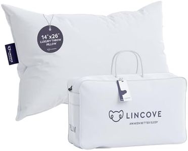 Lincove Euro Throw Pillow Insert Square 14"x26" Pillow – Made in Canada, 100% Cotton Shell, Down Alternative Filling, Vegan-Friendly, Hypoallergenic - Decorative Couch Pillows, 2 Pack