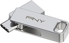 PNY 64GB DUO LINK USB 3.2 Type-C Dual Flash Drive for Android Devices and Computers - External Mobile Storage for Photos, Videos, and More - 200MB/s