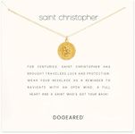 Dogeared Unisex Saint Christopher Travelers Reminder Necklace, One Size, Sterling Silver, No Gemstone