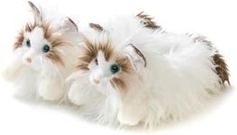 Onmygogo Indoor Fuzzy Winter Animal Cat Plush Slippers for Women, Faux fur,Warm House Slipper (US 7-9, Ragdoll)