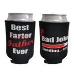 Funny Best Father Ever Neoprene Beer Beverage Drink Can Coolie Cooler Insulators (2 pcs,Double Sided Printing, great gift for Father's Day) by Tainada