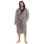 Mens Cargo Bay Sherpa Dressing Gown 31B1488 Grey XL
