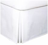 Fancy Collection Easy Care Bed Skirt Microfiber Drop Bed Skirt Solid New (White, Twin)