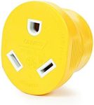 Camco Power Grip RV Generator Adapter | Features a Heavy-Duty 30 Amp Locking Male and Female Connection | Rated for 125 Volts / 3750 Watts (55333)