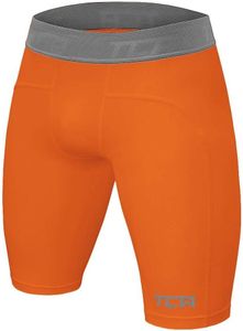 TCA Hombre Pantalones Cortos Térmicos Pro Performance Compression Base Layer - Naranja, L