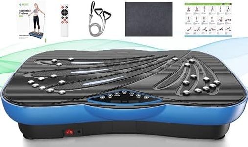 JUFIT Vibration Plate Exercise Machine Fitness Equipment with Anti-Slip Mat Whole Body Fitness Vibration Platform for Toning and Weight Loss, Max User Weight 330lbs