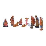 CARPENTA Christmas Crib Set Nativity Crib Set polymarble Statues Christmas Home Decor 413M3 (6 INCH 11 Pieces),Multicolor, Height 15cm