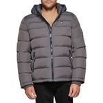 Tommy Hilfiger Men's Classic Hooded Puffer Jacket, Charcoal, Large