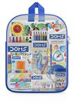 Doms Jonior Art Kit | Comes With Transparent Zipper Bag | Perfect Value Pack | Kit For School Essentials | Gifting Range For Kids | Combination of 8 Stationery Items