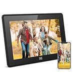 KODAK Digital Photo Frame WiFi 10 Inch HD IPS Touchscreen Smart Electronic Photo Frame Cloud with App, 16GB Memory, Support USB and SD Card, Automatic Rotation, Share Pictures, Music, Videos, Black