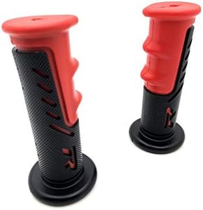 WATERCRAFTS R Engraved Gel Style H Grips RED Compatible with ATV Quad BOMBARDIER Jet SKI Recon Rincon Brute Force Prairie ATV Bruin Grizzly Kodiak(7/8" Both Side)