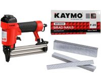 Kaymo NEO-F32 Pneumatic Brad Nailer + F-20 (1 Pack - 10,000 Brad Nails) | 18 Gauge | 1.20 Kg Lightweight Tool | 360° Air Exhaust | Full Metal Trigger | Wide Safety Device | Compact Design | 60-95 PSI