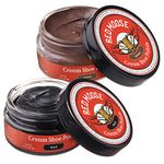 Premium Boot and Shoe Cream Polish - Made in the USA - Red Moose, Black and Brown, Medium