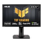 ASUS TUF Gaming VG259QM 24.5” Monitor, 1080P Full HD (1920 x 1080), Fast IPS, 280Hz (Supports 144Hz), G-SYNC Compatible, Extreme Low Motion Blur Sync, 1ms, DisplayHDR™ 400, Eye Care, DisplayPort HDMI