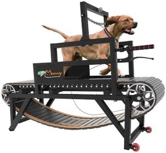 Dog Treadmill with Disc Brake, Resistance Adjustment & Paw-Friendly PE Slatmill - Heavy Duty Dog Treadmill for Large & Medium Dogs, Supports Up to 300 lbs, Easy to Move for Indoor & Outdoor Use