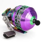 Sougayilang Spincast Fishing Reel,High Speed 3.9:1 Gear Ratio,Trouble-Free Push-Button Bait Casting Design and Reversible Handle for Left/Right Retrieve,Pre-Spooled with Monofilament Line