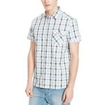 Kenneth Cole Reaction Men's Ss Plaid, Sea Glass Green Combo, XXL