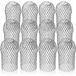 DEAYOU 12 Pack Gutter Guard, 3" Expandable Aluminium Filter Strainer, Downspout Leaf Filter, Mesh Gutter Strainer, Downspout Rain Protector, Rustproof Gutter Drain Cover for Stop Leaf Debris Blockage