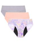 Neione Girls Period Underwear for Teens Menstrual Panties First Period Starter Hipsters 3 Pack Fairy 10-12 Years