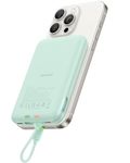 Charmast Portable Charger for iPhone, 10000mAh Ultra-Compact 20W PD Fast Charging Power Bank with Built in Cable, USB C Battery Pack Travel Essentials Compatible with iPhone 15/14/13/12 Samsung(Qing)