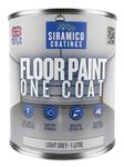 SIRAMICO COATINGS One Coat Anti-Slip Floor Paint | 1 Litres | 5 Modern Colours I Waterbased, Quick Drying Formula | White, Black, Greys (Light Grey, 1 Liter)