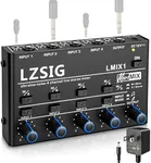 LZSIG Mini Audio Mixer,Stereo Line 