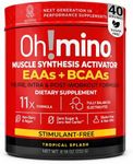 Oh!mino Essential Amino Acids Supplement. Tropical Splash, Stimulant-Free Powder. All 9 EAAs, BCAAs and The Perfect Amino for Workouts, Amino Energy, and to Build Muscle, and Recover Faster.