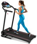 SereneLife Folding Treadmill, Electric Running & Walking Pad, Under Desk Foldable Home Fitness Equipment, Cardio Exercise Machine for Home/ Office/Gym, Bluetooth Connectivity
