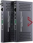 AV Access HDBaseT HDMI Extender Over Cat5e/6/6a/7 Ethernet up to 330ft/100m 4K@60Hz, Supports HDCP2.2, HDMI2.0, Bi-Directional IR and RS232 Pass-Through, Auto EDID, PoE, CEC, Dolby Vision(4KEX100-H2)