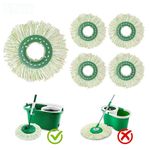 5 Pack Mop Head Replacement for Libman Tornado Spin Mop Resuable Microfiber Mop Refill Head for Liberman Mop Head Replacement