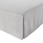 Amazon Basics Pleated Bed Skirt - Full, Light Grey