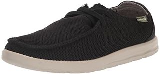 Sanuk Men's Shaka Mesh Sneaker, Black, 12 UK