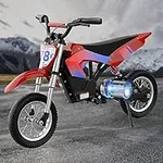 Relevecle Electric Dirt Bike, Electric Motorcycle for Kids Ages 3-10- Up to 15.5MPH & 13.7 Miles Long-Range, 300W&36V