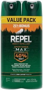 Repel Insect Repellent Sportsmen Max Formula 40% DEET, 2-8.125 Ounce Cans, Twin Value Pack with 40% DEET to Repel Mosquitoes, Ticks, Gnats, Biting Flies, Chiggers and Fleas