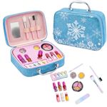 PLUSPOINT Kids Makeup Kit for Girl, Washable Makeup Set for Girls, Real Makeup for Kids, Girl Toys Princess Children Play Makeup Kit with Cosmetic Case Birthday Gifts for Girls Age 4 Year+