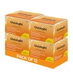 Glutalight Soap | Glutathione Soap & Kojic Acid Soap | Glycerin Soap | Body Tan Removal Soap | Soaps for Bath | Bath Soap Combo Offers | Enriched with Black Castor - Pack of 12