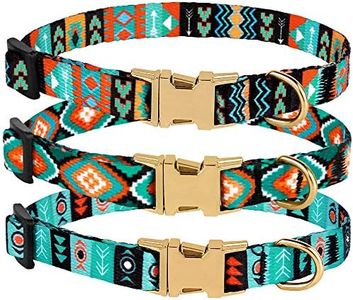CollarDirect Nylon Dog Collar with Metal Buckle Tribal Pattern Puppy Adjustable Collars for Small Dogs (Ethnic, Neck Fit 7"-11")