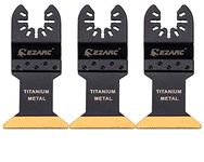 EZARC Titanium Oscillating Multitool Blade for Wood, Metal and Hard Material, 3-Pack