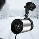 Car Heater Defroster, 12V 150W Plug-in Cigarette Lighter Car Heaters, Cup Shaped Car Windscreen Heate, 2 in 1 Heater & Cooling, Vehicle Heater Defroster Windshield, Warmer Windscreen with Bracke
