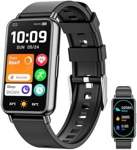 Fitness Tracker Watch for Men Women, 1.47" Smartwatches with 24/7 Heart Rate/Sleep Monitor/Calorie Monitor, 100+ Sports Modes Activity Trackers, Smart Watch for Women Compatible with Android iOS Black